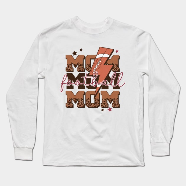 Football Mom Long Sleeve T-Shirt by Myartstor 